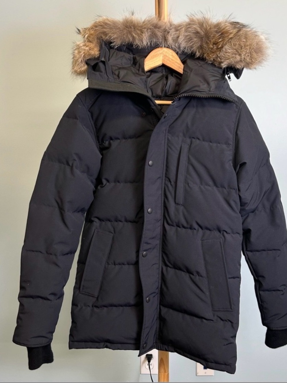 Canada Goose Black Parka with Fur Trim Hood